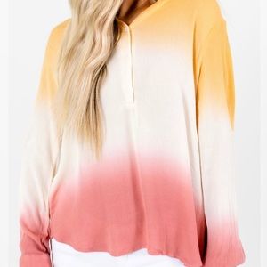 classy, tie dye soft blouse